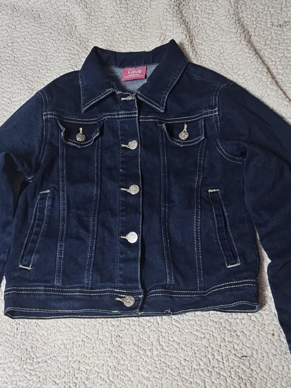 Real Love Girl’s Denim Jacket Size 10/12 - New Without Tags